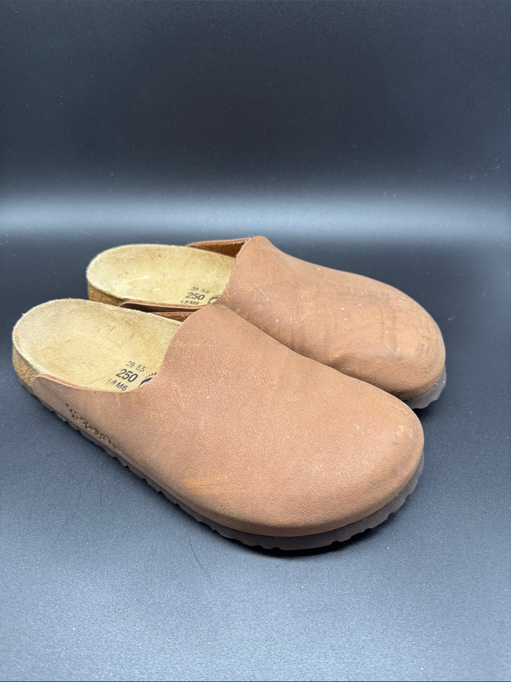 Birki’s  Women's Brown Slip-On Clog Mules Sz 8 (39)